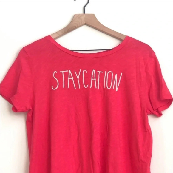 Sundry Staycation Tie Back Top Short Sleeve tee shirt size 2 knot loungewear - Picture 3 of 8